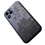 3D Engrave Natural Sandalwood Case for iPhone 13 12 11 Series