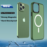 Magnetic Wireless Charging Matte Case for iPhone 13 12 11 Pro Max