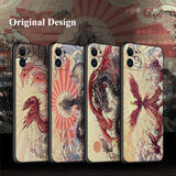 3D Embossed Dragon Phoenix Soft Shockproof Cover for iPhone 12 11 Series