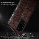 Genuine Leather Shockproof Case for S22 S21 S20 Ultra Plus FE