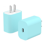 18W 20W Charger Simple Solid Color Silicone Protector Case For iPhone
