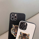 Embroidery Luxury 3D Phone Case For iPhone 13 12 11 Series