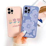 Heart Flowers Soft TPU Silicone Case For iPhone 12 11 Series