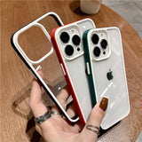 Shockproof Bumper Acrylic Silicone Clear Case For iPhone 13 12 11 Series