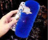 Fox Head Fur Case for iPhone 11 12 13 Pro Max Mini