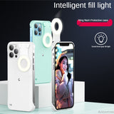 Enhance Light Selfie Luminous Circle Ring Case For iPhone 12 11 Pro Max