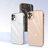 Luxury Square Plating Glossy Shockproof Case For iPhone 12 11 Series