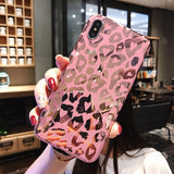 Fashion Leopard Print Gold Blocking Phone Case For iPhone 11 Series