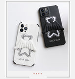 Angel Shockproof Embroidery Craft Bracket Case For iPhone 12 11 Series