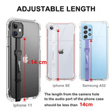 Soft Silicone Clear Case with 2Pcs TPU Wristband For Samsung & iPhone