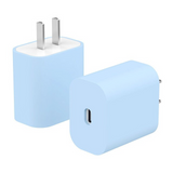 18W 20W Charger Simple Solid Color Silicone Protector Case For iPhone