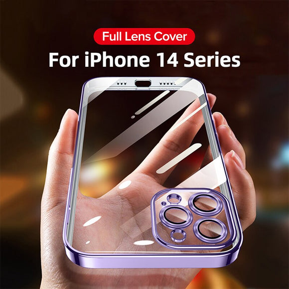 Plating Case with Lens Protection for Apple iPhone 14 Series