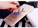 Diamond 360 Degree Metal Holder Peacock Finger Ring for iPhone 12 11 S21 S20 Note 20 Series