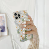 iPhone 12 Pro Max Case With Flower Print (Perl band Optional)