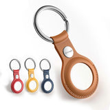 Leather PU Protective Sleeve Keychain For Apple Airtag