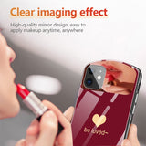 Luxury Cute Oval Heart shaped Tempered Glass Phone Case For iPhone 12 11 Series