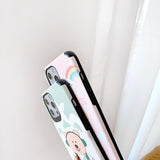 Cute Animal Cortex Protection Phone Case on For iPhone 12 11 X Series
