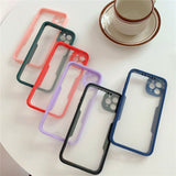 360 Full Clear Armor Shockproof Soft Bumper Case For iPhone 12 11 Series