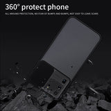 Slide Camera Lens Protection Phone Case for Samsung S21 S20 Note 20 Series