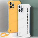 Ultra thin Frameless Matte PC Ring Holder Shockproof Phone Case For iPhone 12 Series