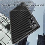 Full Protect Shockproof Carbon Fiber Texture PU Leather TPU Case for Samsung Galaxy S22 S21 Ultra Plus