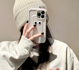 Funny Eyes White Soft Case For iPhone 13 12 series