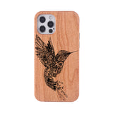 Engraved Dragon Solid Wooden Case for iPhone 13 12 11 Pro Max