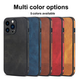 Luxury Leather Texture TPU Camera Lens Protection Case for iPhone 13 12 11 Mini Pro Max