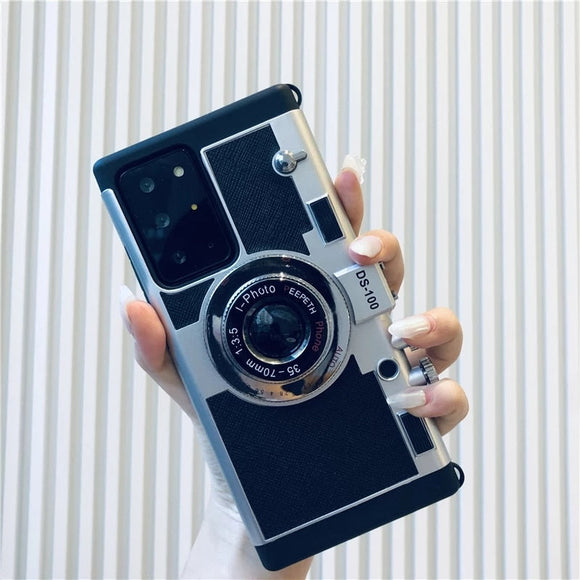 Fashion Vintage Camera Phone Case For Samsung Galaxy Note 20 series