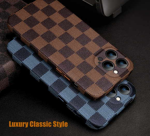 Luxury Classic Leather Camera Wrapped Case for iPhone 13 12 Pro Max