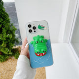 3D Cute Toy Bite Finger Phone Case For iPhone 13 12 11 Series