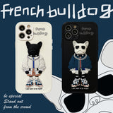 Trend Creative Minimalism 3D French Bulldog Pitbull Case For iPhone 12 11 Series
