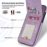 RFID Blocking Leather Card Holder Case for iPhone 14 13 12 11 Series