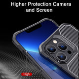 Soft silicone Carbon Fiber Texture Live Stand Shockproof Case for iPhone 13 12 11 Pro Max