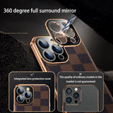 Luxury Carbon Fiber Leather Camera Protection Case for iPhone 13 12 11 Pro Max Mini