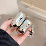 Luxury Plated Silver Bear Soft Case for Airpods Pro 1 2 3