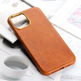 Retro Slim PU Leather Case for iPhone 13 12 11 Pro Max Mini