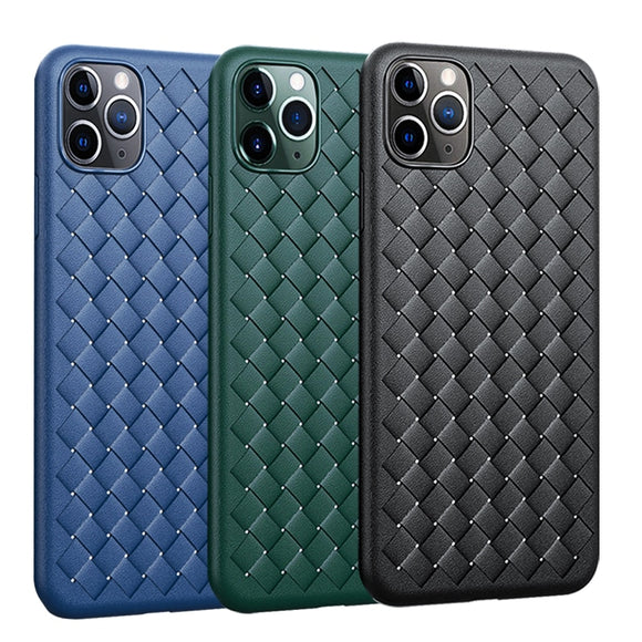 Fashion Woven Pattern Leather Case For iPhone 12 & 11 Series