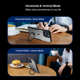 Foldable Magnetic Holder PC+TPU Camera Full Protection Anti-Sratches Case For iPhone 14 13 series