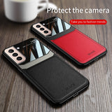 Leather Mirror Shockproof Case for Samsung Galaxy S21 S20 Note 20 Series