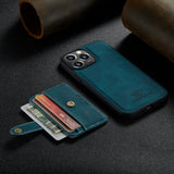 2 in 1 Detachable Card Pocket Luxury Leather Magnetic Case for iPhone 13 12 11 Series