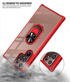 Military Grade Clear Crystal Kickstand Case for Samsung Galaxy S22 Ultra Plus S21 FE