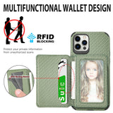 Fiber Pattern PU Leather Wallet Flip Phone Case For iPhone 12 11 Series