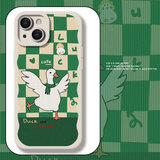 Cute Duck Color Square Block Pastel Case For iPhone 14 13 12 series