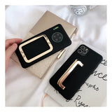 2021 New Trendy Metal Square Buckle Phone Case for iPhone 12 11 Series