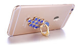 Diamond 360 Degree Metal Holder Peacock Finger Ring for iPhone 12 11 S21 S20 Note 20 Series