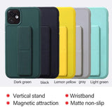 Luxury Silicone Car Magnetic Holder Leather Fold Stand Shockproof Case For iPhone 11 Series