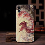 3D Embossed Dragon Phoenix Soft Shockproof Cover for iPhone 12 11 Series