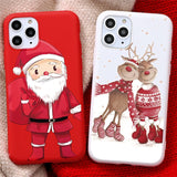 New Christmas Deer Santa Claus Phone Case For iPhone 12 Series