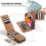 Magnetic Wallet Card Holder Leather Phone Case for iPhone 13 12 11 Series
